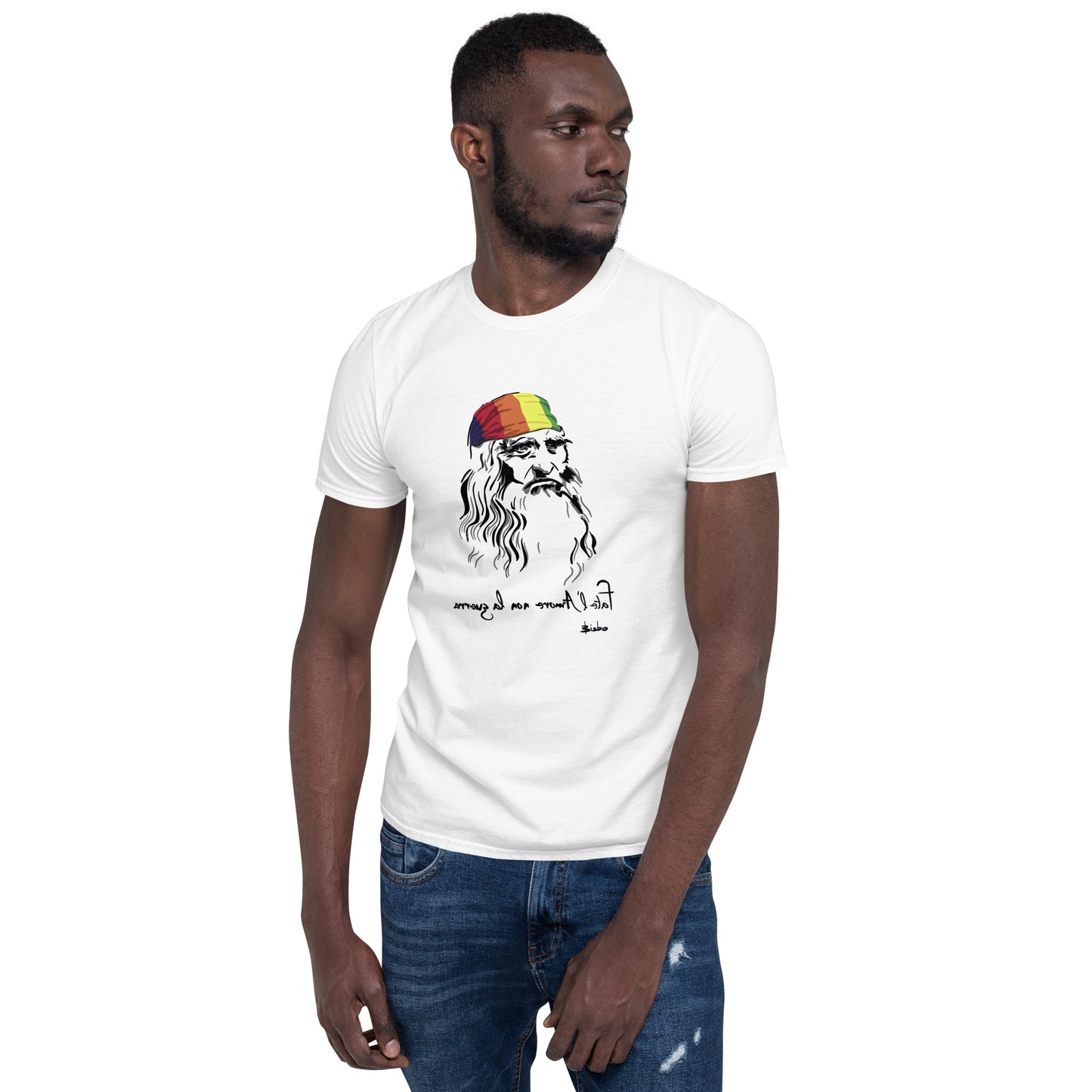 Leonardo Da Vinci - Peace and Love - Unisex Short Sleeve T-Shirt