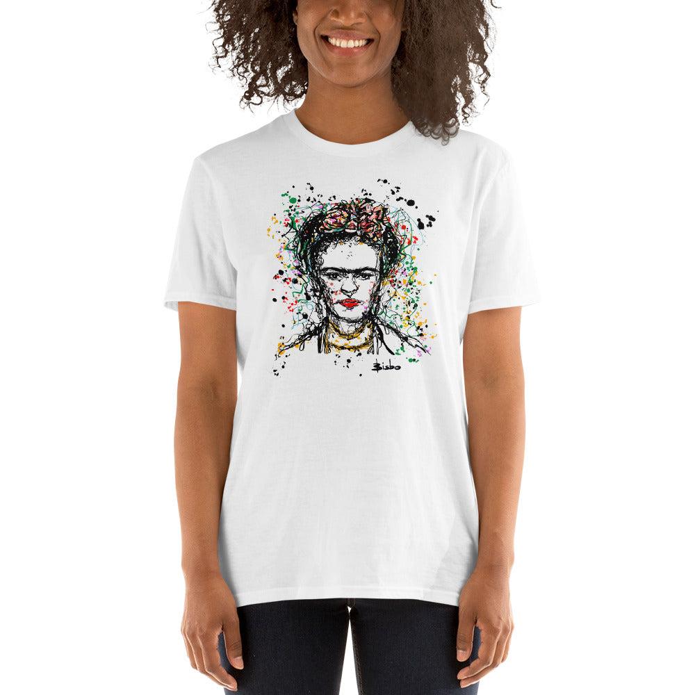 Frida con la technica dripping - Maglietta unisex a maniche corte